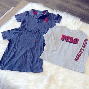 Ralph Lauren Blue and Gray Polo Shirts Classic Style